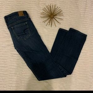 Like New American Eagle Blue Skinny Jeans Size 4